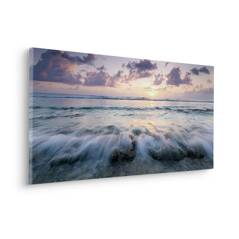 Komar Leinwandbild Broken Waves - 40 x 90 cm - Keilrahmenbild - Maritim Sofort Bestellen