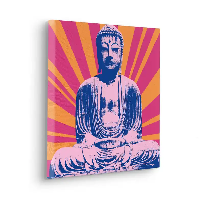 Komar Leinwandbild Hippie Buddha - 40 x 40 cm - Keilrahmenbild - Modern Top-Preis