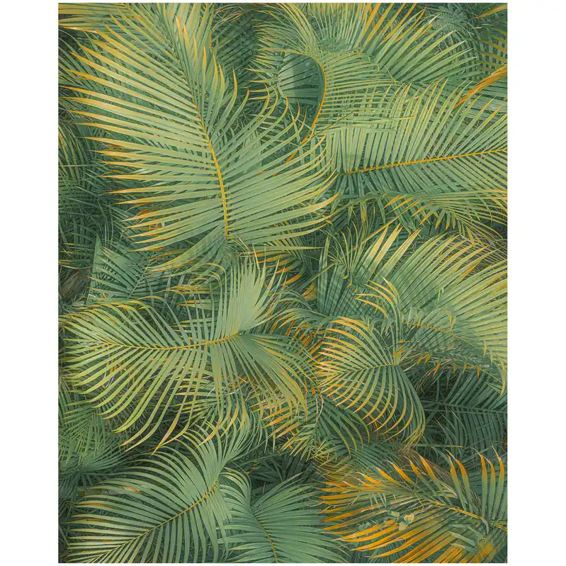 Preisknaller Komar Fototapete - Neon Fern - 250 x 200 cm - Vlies Digitaldruck - Mediterran Natur