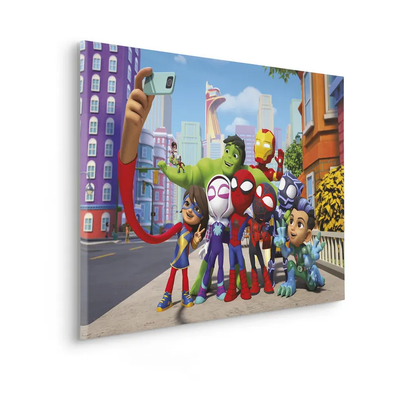 Neu Komar Leinwandbild Marvel Spidey and His Amazing Friends Selfie - 60 x 90 cm - Kinderzimmer