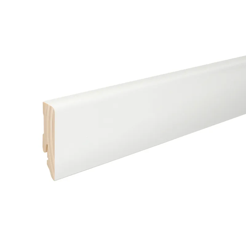 Sockelleiste SU153L1 Kiefernholz Weiß RAL9010 foliert 6 x 58 x 2500 mm - Neuhofer Online Kaufen