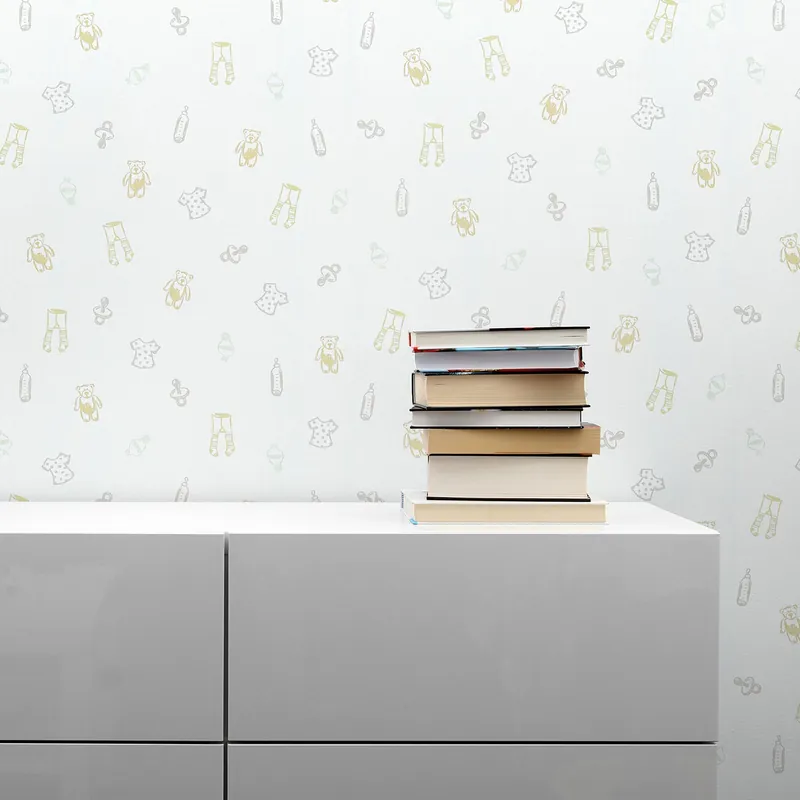 Jetzt Kaufen Tapete Kinderzimmer M1-No.1557 Vliestapete Creme Gold Babyzimmer