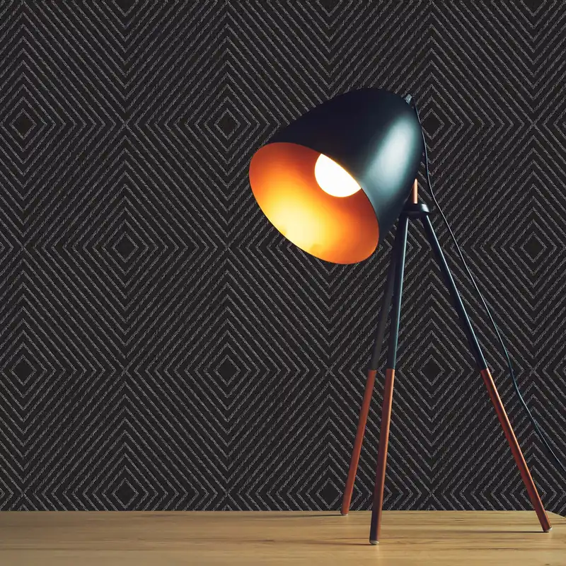 Abverkauf Tapete Grafik Noan M1-No.1587 Vliestapete Schwarz Silber Geometrisch Modern