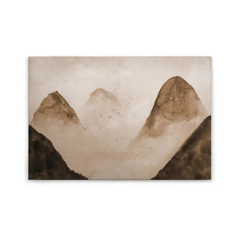 Direktkauf Tadessi Leinwandbild Nebel - 60 x 90 cm - M1-No.50044 - Keilrahmen in Beige Braun