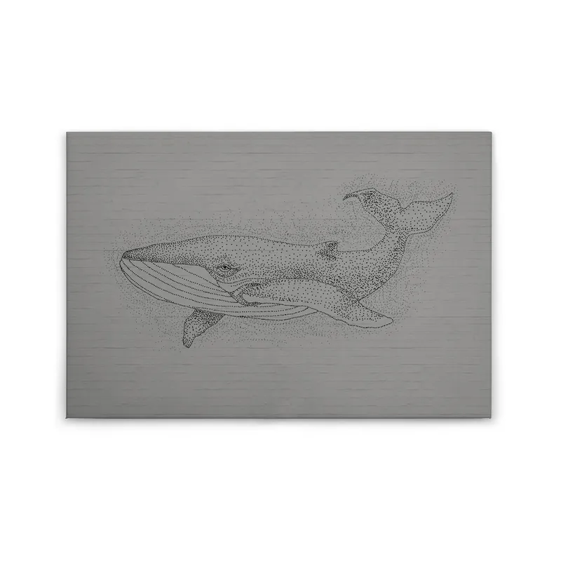 Abverkauf Tadessi Leinwandbild Wal - 60 x 90 cm - M1-No.50126 - Keilrahmen in Grau Schwarz