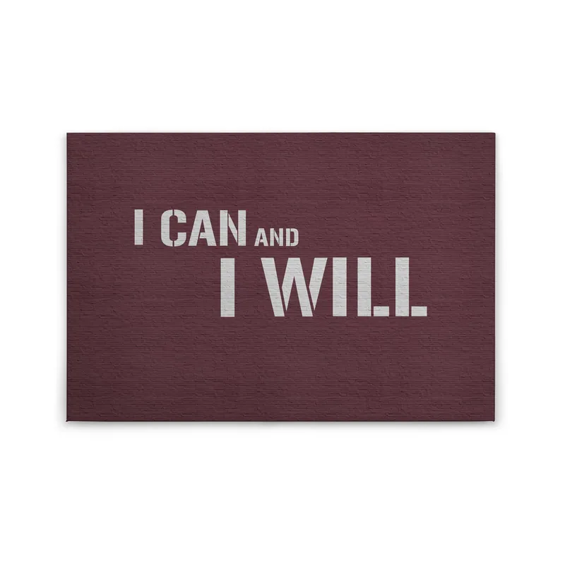 Expressversand Tadessi Leinwandbild Sprüche Motivation - 60 x 90 cm - M1-No.50171 - Keilrahmen in Rot Grau