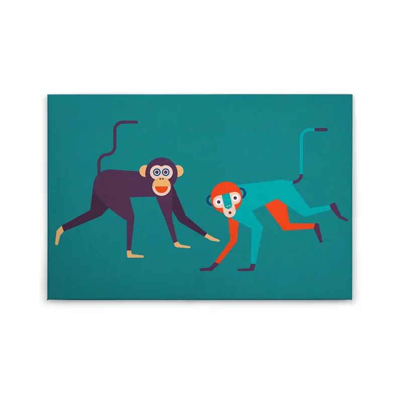 Tadessi Leinwandbild Tiere - 60 x 90 cm - M1-No.50212 - Keilrahmen in Grün Lila Zertifiziert