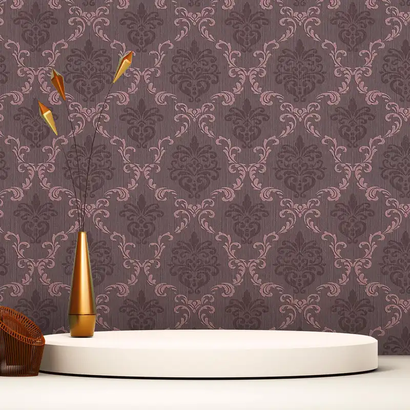 Tapete Barock Samuel M1-No.3784 Vliestapete Lila Metallic Klassik Barocktapete Preisreduziert