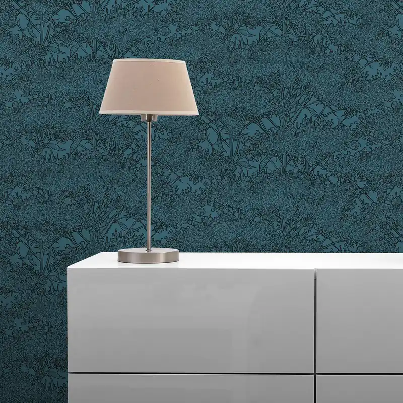 Knallerangebot Tapete Bäume Blätter Aleix M1-No.2819 Vliestapete Blau Schwarz Natur Abstrakt