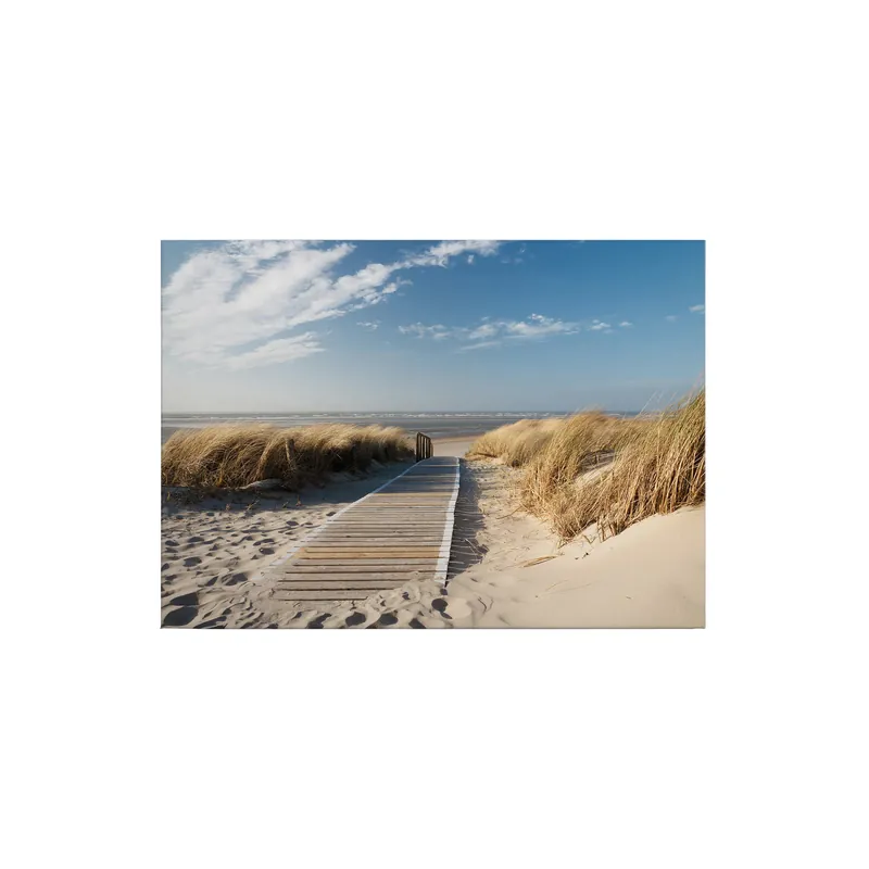 Bestseller Tadessi Leinwandbild Strand Reisen - 50 x 70 cm - M1-No.50277 - Keilrahmen in Blau Beige