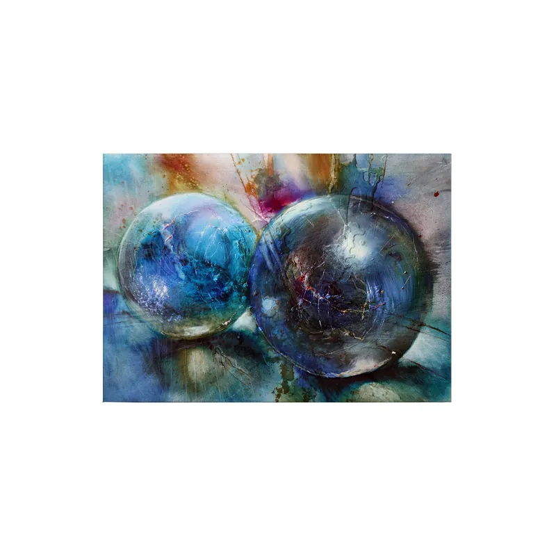 Finale Aktion Tadessi Leinwandbild Kugeln Abstrakt - 50 x 70 cm - M1-No.50318 - Keilrahmen in Blau