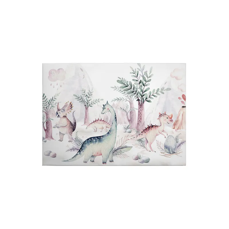 Sofort Bestellen Tadessi Leinwandbild Dinosaurier - 50 x 70 cm - M1-No.50335 - Keilrahmen in Blau Weiß