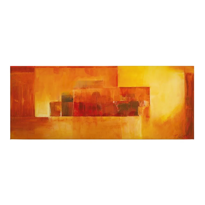 Billig Tadessi Leinwandbild Retro - 40 x 100 cm - M1-No.50488 - Keilrahmen in Orange