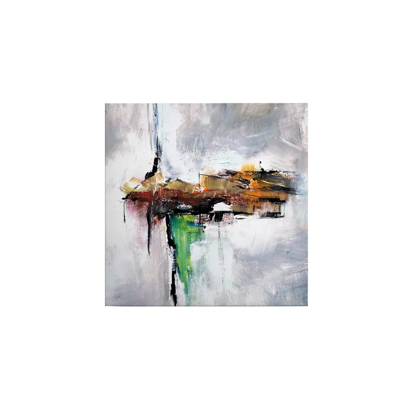Bestpreis Tadessi Leinwandbild Abstrakt - 50 x 50 cm - M1-No.50553 - Keilrahmen in Braun Grün