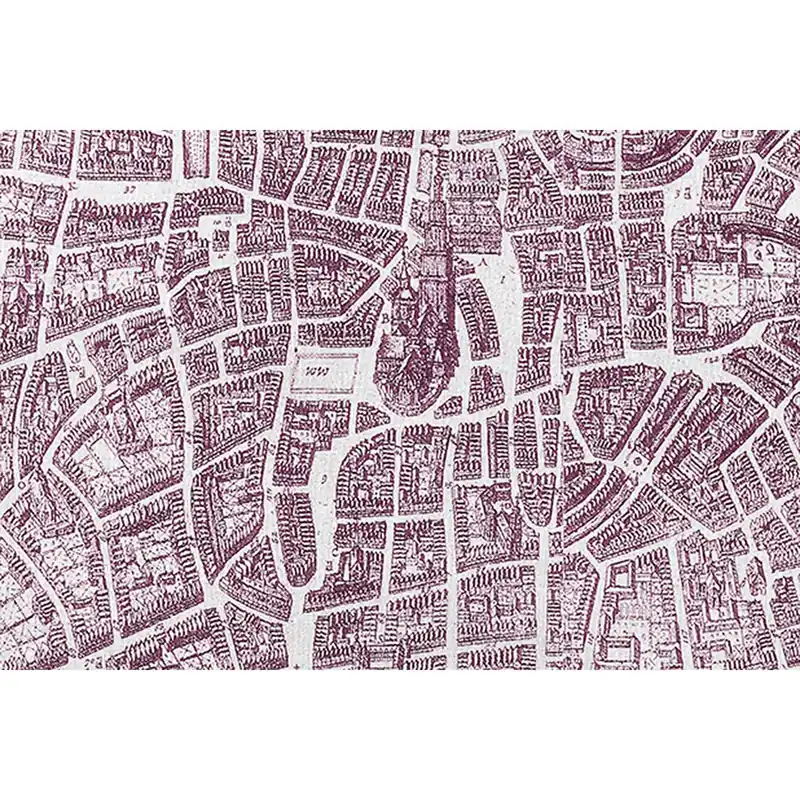 Tadessi Fototapete Stadt M1-No.60009 Digitaldruck Tapete Lila Weiß - Stadtplan Direktkauf