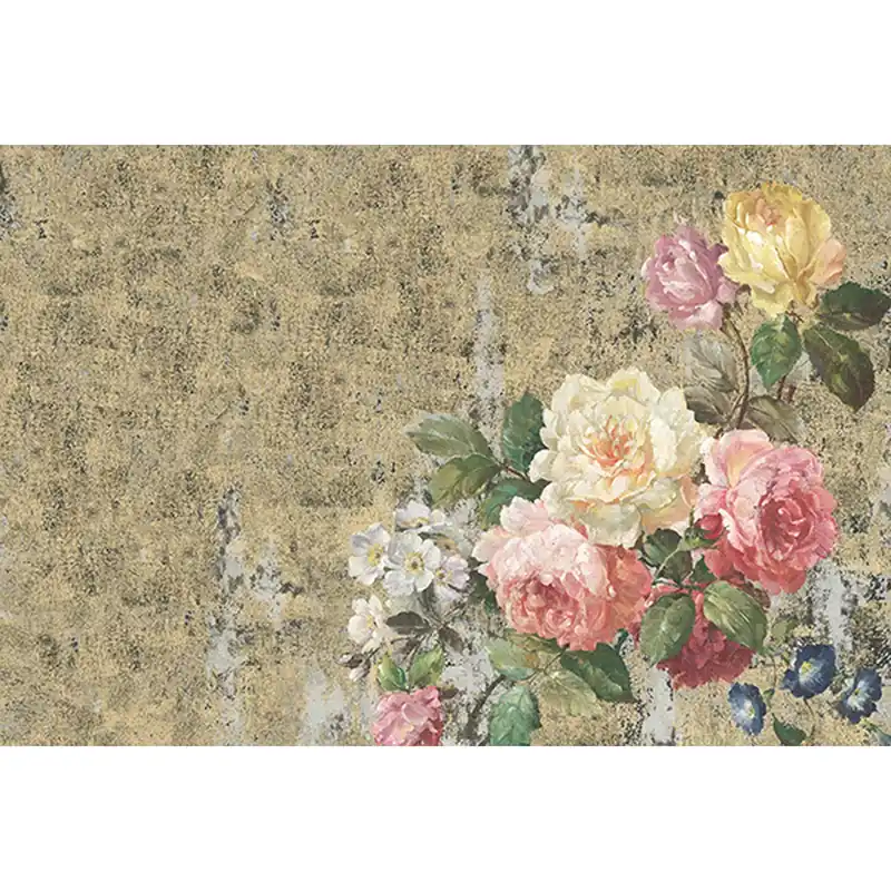 Preisreduziert Tadessi Fototapete Blumen M1-No.60044 Digitaldruck Tapete Gelb Rosa - Rosen Natur