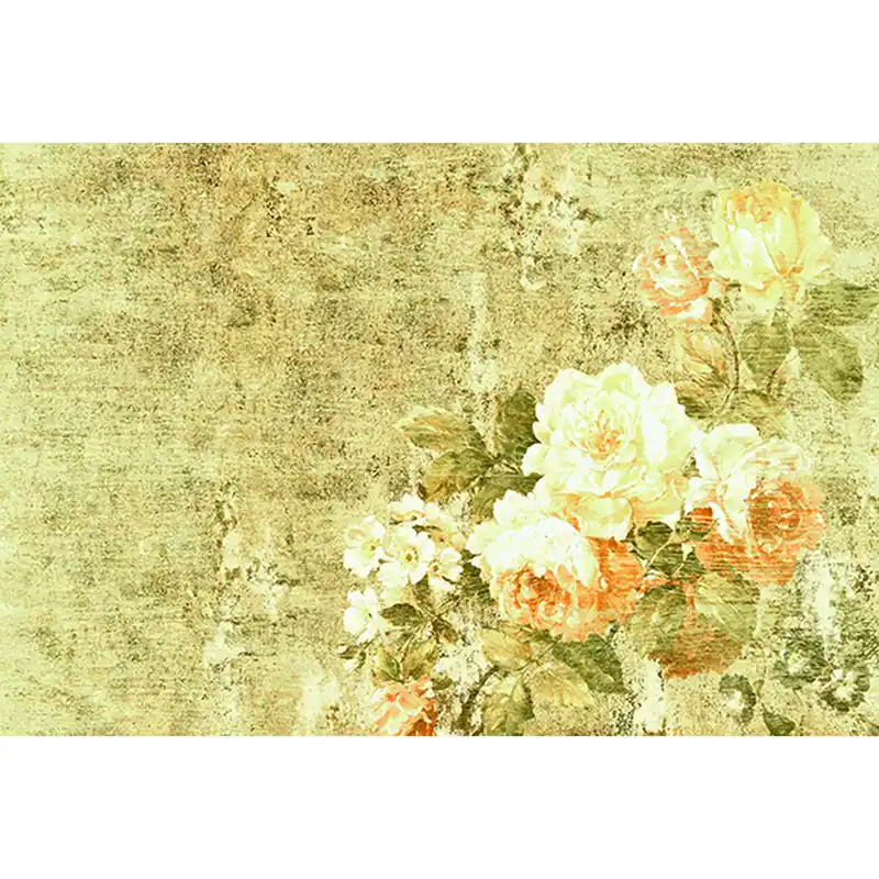 Tadessi Fototapete Blumen M1-No.60046 Digitaldruck Tapete Grün Rosa - Rosen Natur Angebot