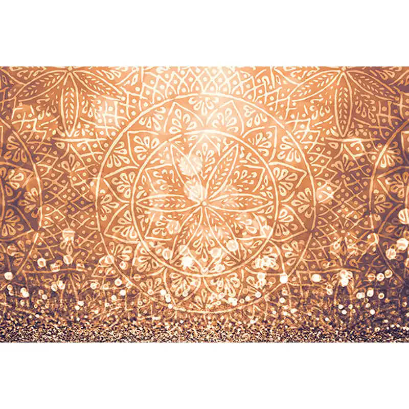 Tadessi Fototapete Orientalisch M1-No.60060 Digitaldruck Tapete Orange Weiß - Mandala Heißes Angebot