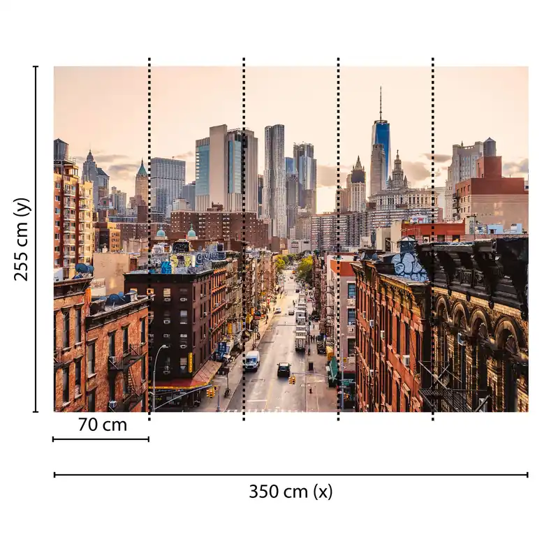 Tadessi Fototapete Stadt M1-No.60467 Digitaldruck Tapete Braun Grau - New York Meistverkauft