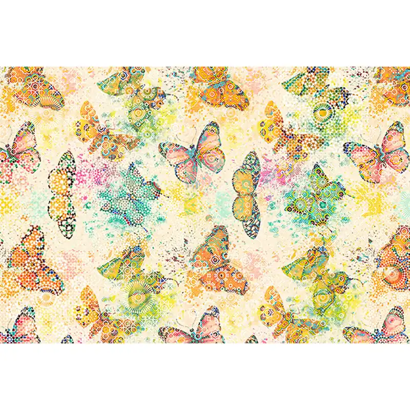 Finale Aktion Tadessi Fototapete Schmetterling M1-No.60637 Digitaldruck Tapete Creme Orange