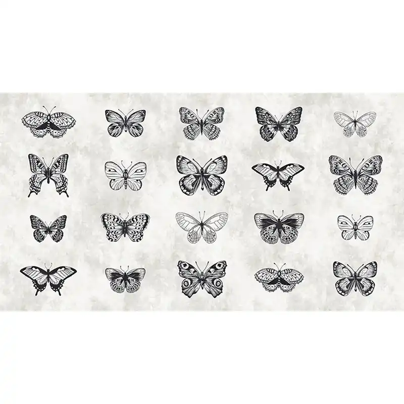 Tadessi Fototapete Schmetterling M1-No.60682 Digitaldruck Tapete Weiß Schwarz Preisknaller