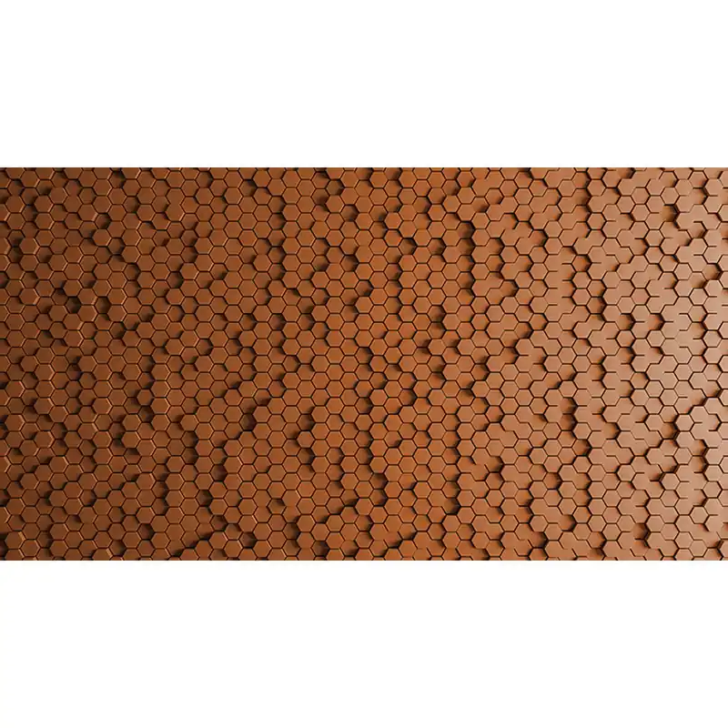 Tadessi Fototapete 3D M1-No.60844 Digitaldruck Tapete Orange - Wabenmuster Must-Have