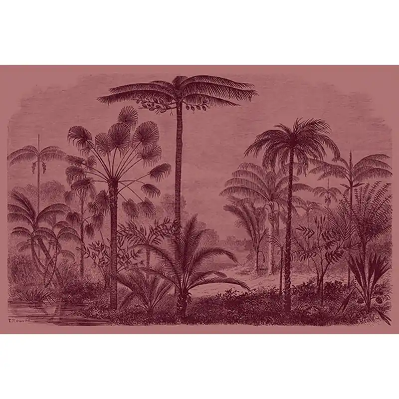 Tadessi Fototapete Dschungel M1-No.60862 Digitaldruck Tapete Rosa Lila - Vintage Meistverkauft