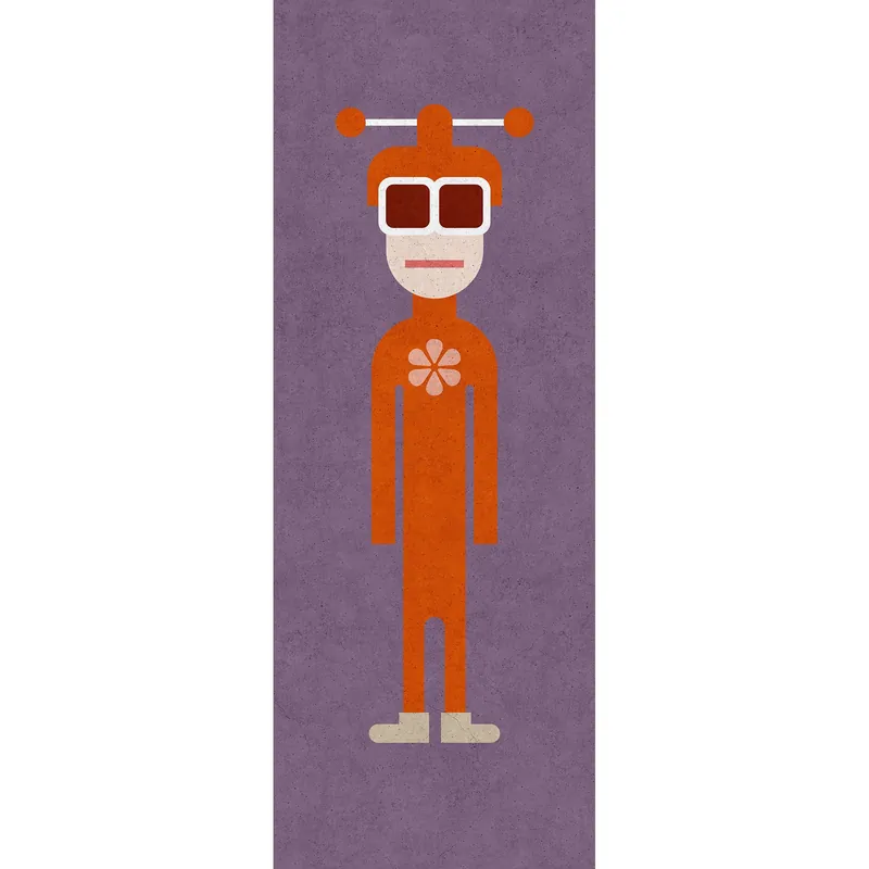 Tadessi Fototapete Abstrakt M1-No.60983 Digitaldruck Tapete Lila Orange - Roboter Neue Ware