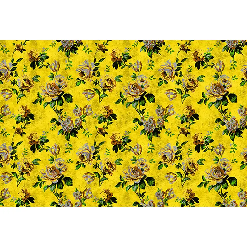 Tadessi Fototapete Blumen M1-No.60990 Digitaldruck Tapete Gelb Grün - Rosen Nur Heute