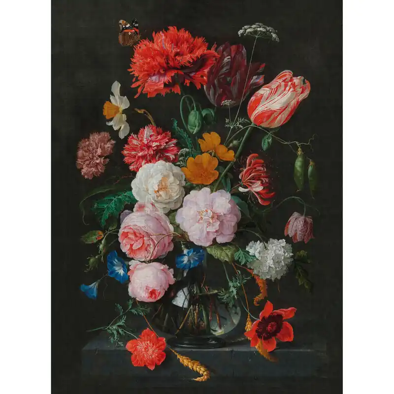 Tadessi Fototapete Blumen M1-No.61223 Digitaldruck Tapete Bunt Rot - Vintage Geprüft