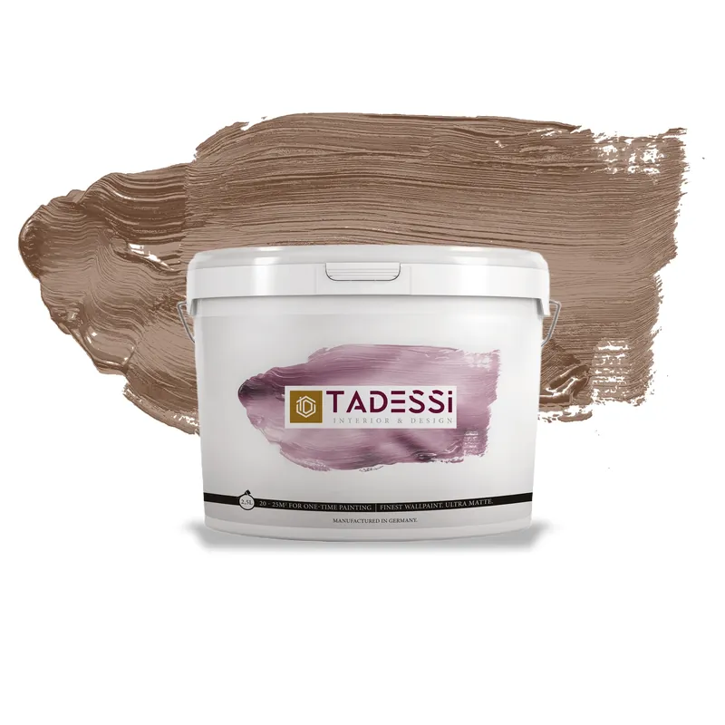 Ausverkauf TADESSI Color Vista - Wandfarbe Braun - Mandel Mocha - Matte Innenfarbe - Hochwertige Dispersion