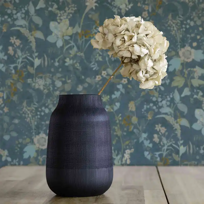 Expressversand Tapete Pino Blumen M1-No.4049 Vlies Petrol Blau Floral Tadessi 10.05 x 0.53 m
