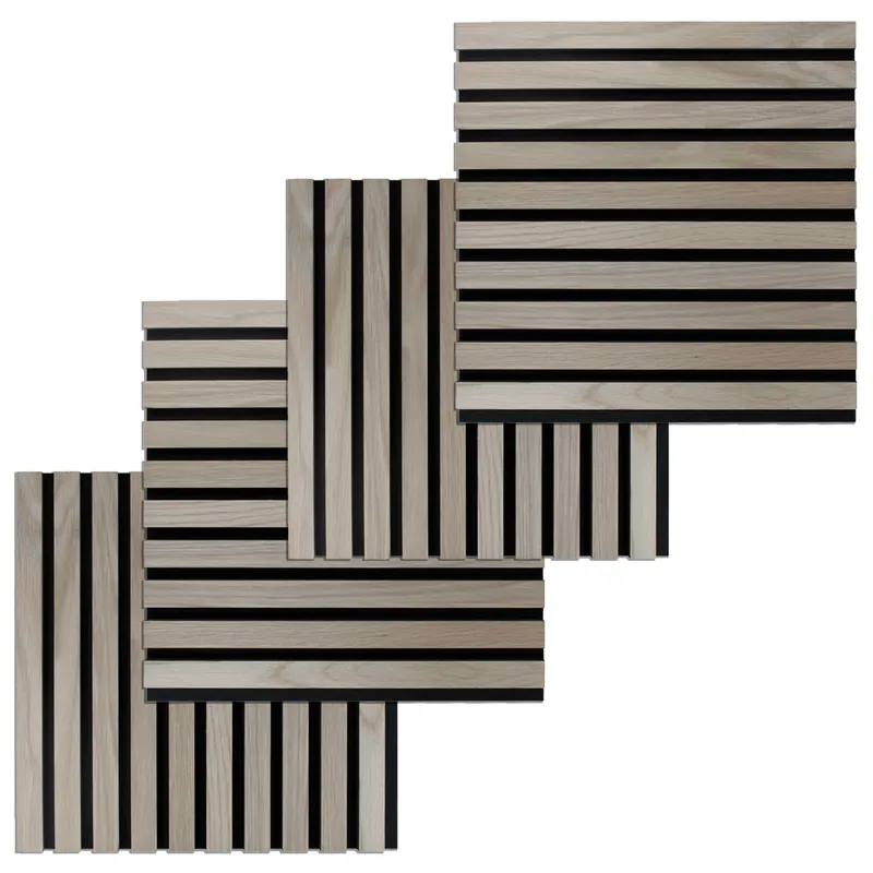 Versand Am Gleichen Tag PROVISTON Akustik Paneel 4er SET 400 x 400 x 21 mm Walnuss Akustik Wandpaneele MDF Furniert