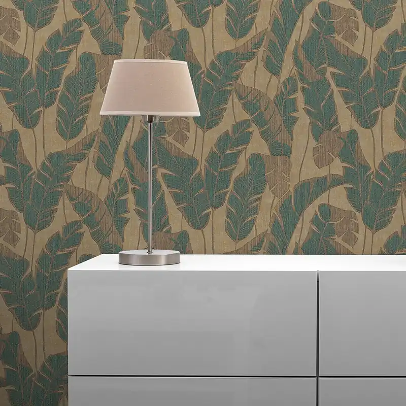 Top-Seller Tapete Matilde Bäume Blätter M1-No.11005 Vlies Beige Grün Tadessi 10.05 m x 0.53 m