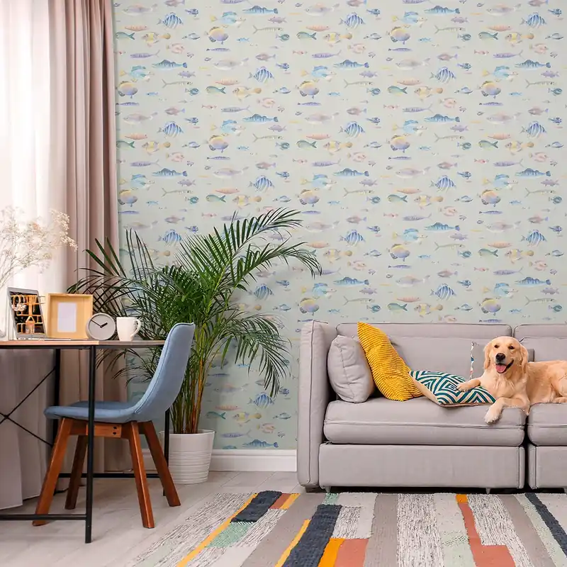 Tapete Maria Tiere M1-No.11291 Vlies Grau Bunt Tadessi 10.05 m x 0.53 m Preis Gesenkt