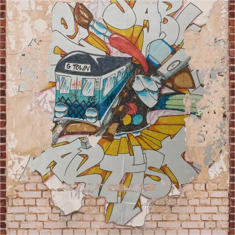 Saisonangebot Tadessi Fototapete Graffiti M1-No.11646 Digitaldruck Tapete Braun Beige - Wohnzimmer Schlafzimmer