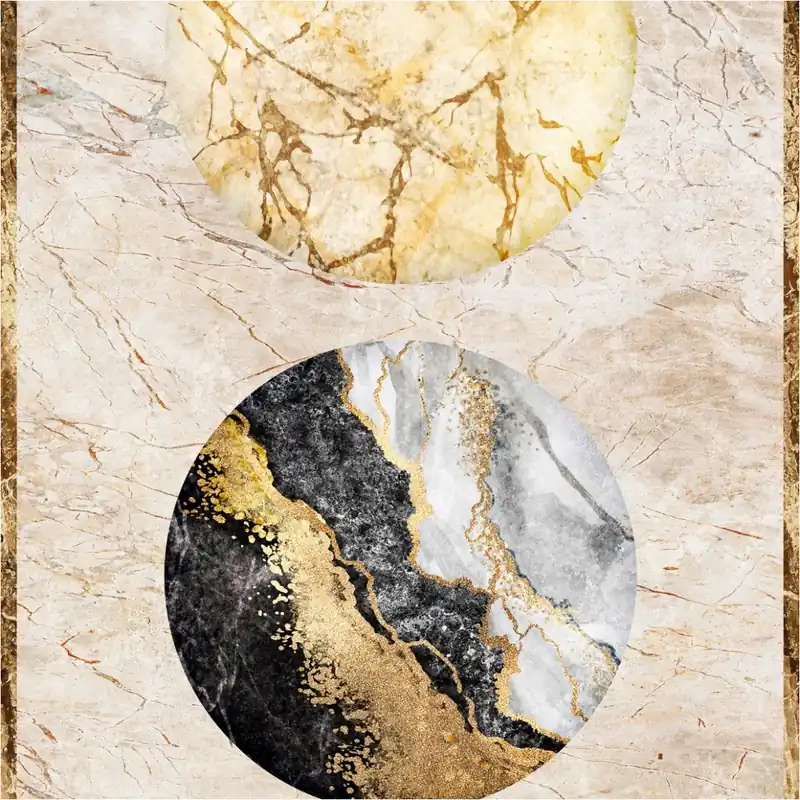 Direkt Vom Hersteller Tadessi Fototapete Marmoroptik M1-No.11734 Digitaldruck Tapete Beige Gold - Wohnzimmer Küche