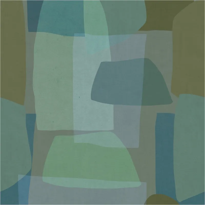 Tadessi Fototapete Grafik M1-No.11985 Digitaldruck Tapete Blau Grün - Wohnzimmer Schlafzimmer Küche Solange Der Vorrat Reicht
