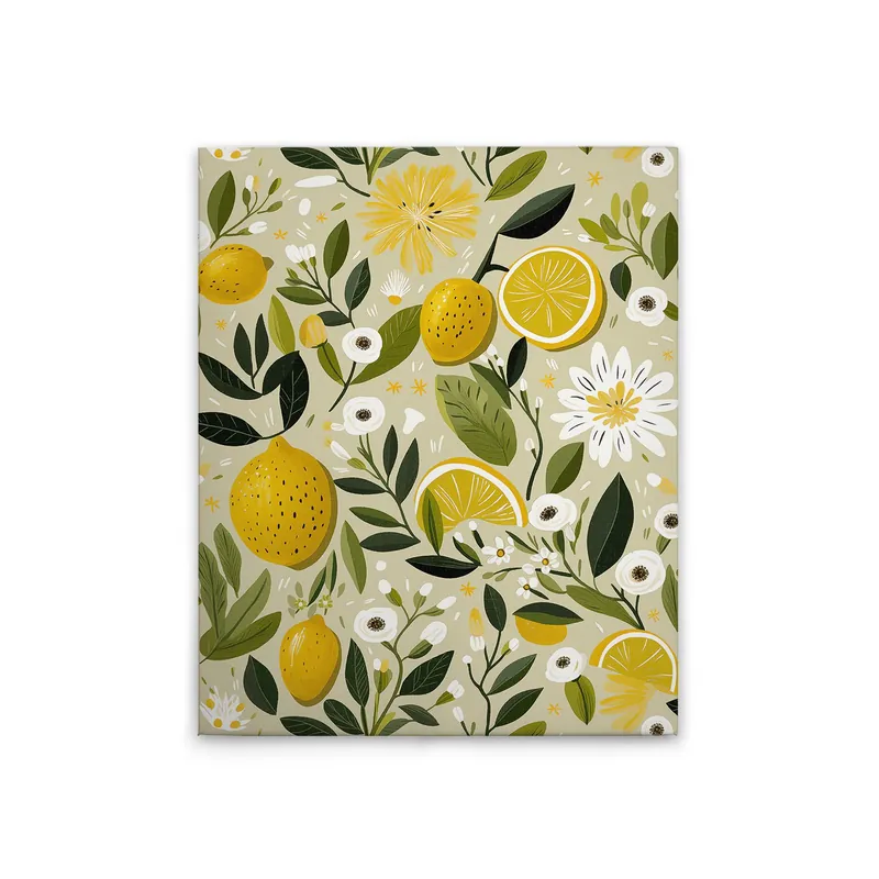 Sonderaktion Tadessi Leinwandbild Zitronen - 40 x 50 cm - M1-No.51867 - Keilrahmen in Beige Gelb