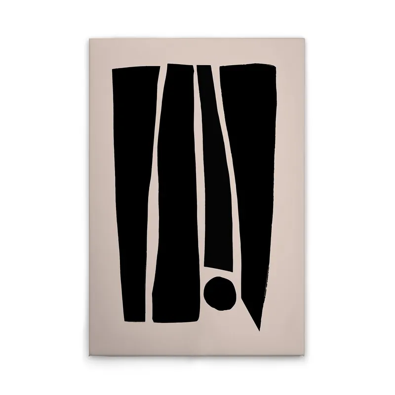 Top-Preis Tadessi Leinwandbild Minimalistisch Schwarz Beige - 50 x 75 cm - M1-No.51530 - Keilrahmen Wandbild