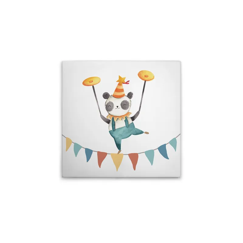Bestseller Tadessi Leinwandbild Zirkus Wimpel Kinderzimmer - 40 x 40 cm - M1-No.50563 - Keilrahmen in Bunt Blau