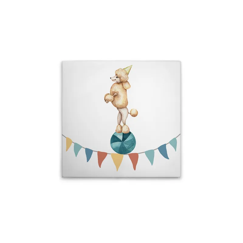 Tadessi Leinwandbild Zirkus Wimpel Kinderzimmer - 40 x 40 cm - M1-No.50565 - Keilrahmen in Bunt Blau Sofort Bestellen