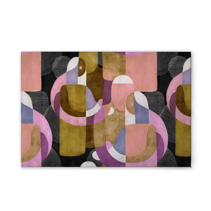 Bestpreis Tadessi Leinwandbild Abstrakte Formen - 120 x 80 cm - M1-No.51350 - Keilrahmen in Schwarz Weiß