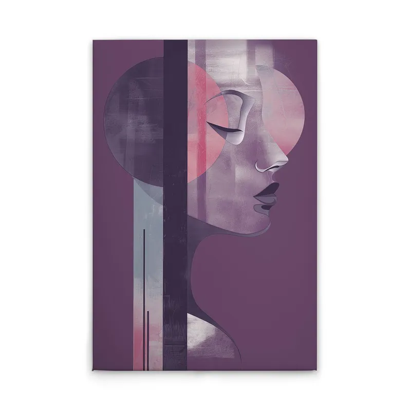 Tadessi Leinwandbild Frau mit Formen - 40 x 60 cm - M1-No.52075 - Keilrahmen in Lila Blau Jetzt Kaufen