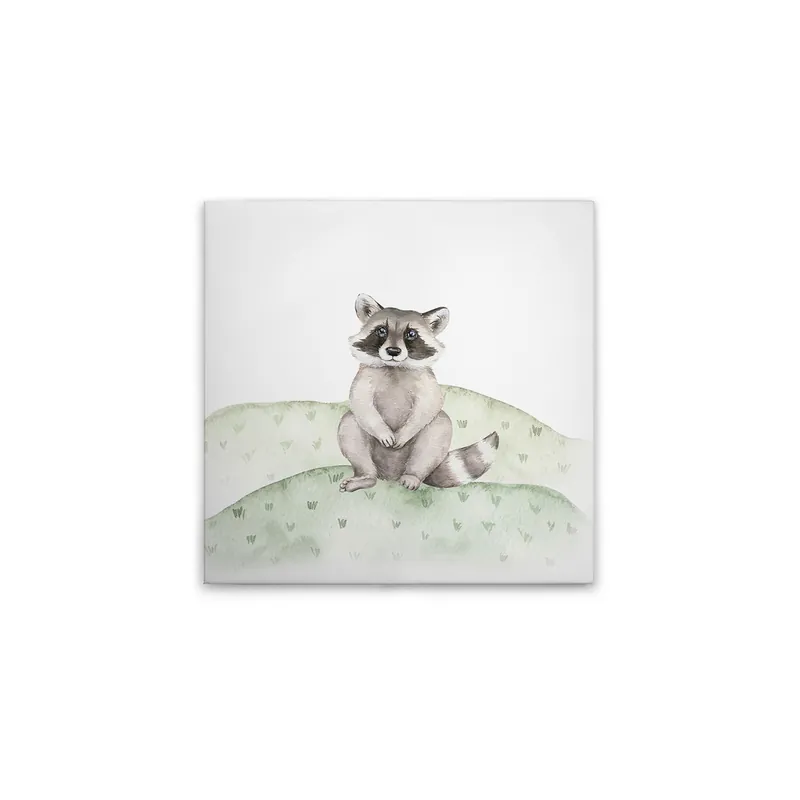 Top-Seller Tadessi Leinwandbild Waldtiere - 30 x 30 cm - M1-No.50614 - Keilrahmen in Grau Grün