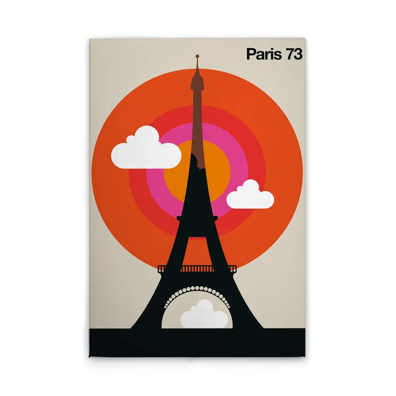 Markenprodukt Tadessi Leinwandbild Retro Paris - 30 x 45 cm - M1-No.50799 - Keilrahmen in Creme Schwarz