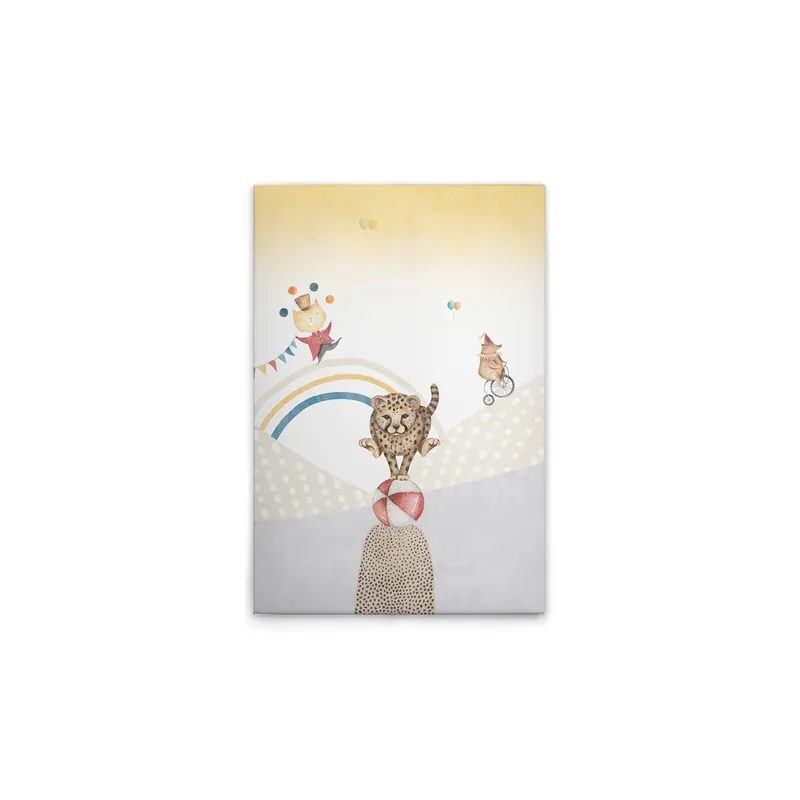 Tadessi Leinwandbild Zirkus Tiger Kinderzimmer - 30 x 40 cm - M1-No.50556 - Keilrahmen in Bunt Beige Mega-Angebot