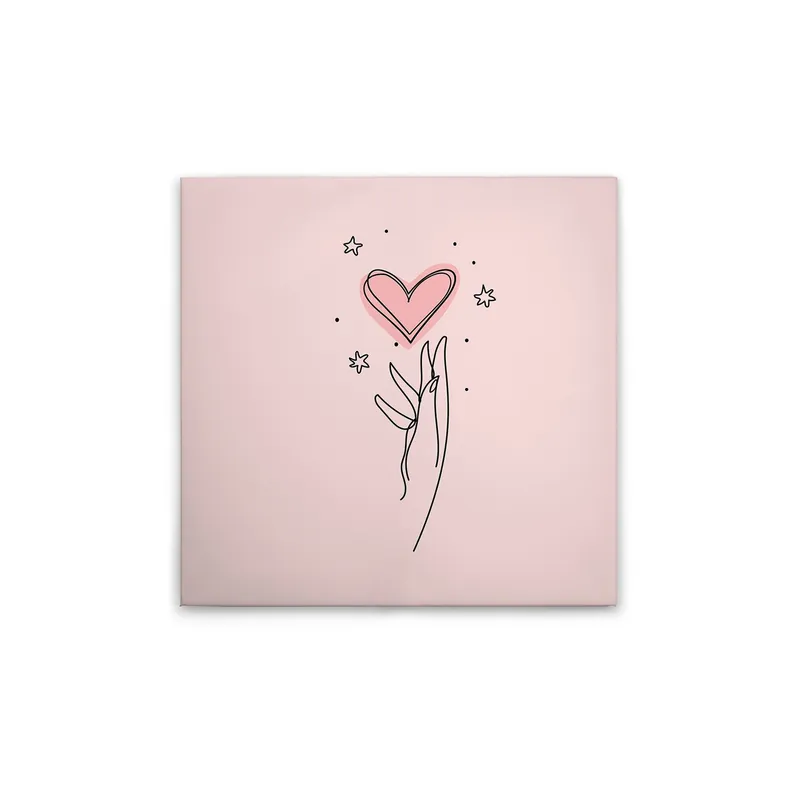Ausverkauf Tadessi Leinwandbild Oneliner Herzen mit Hand - 30 x 30 cm - M1-No.51602 - Keilrahmen