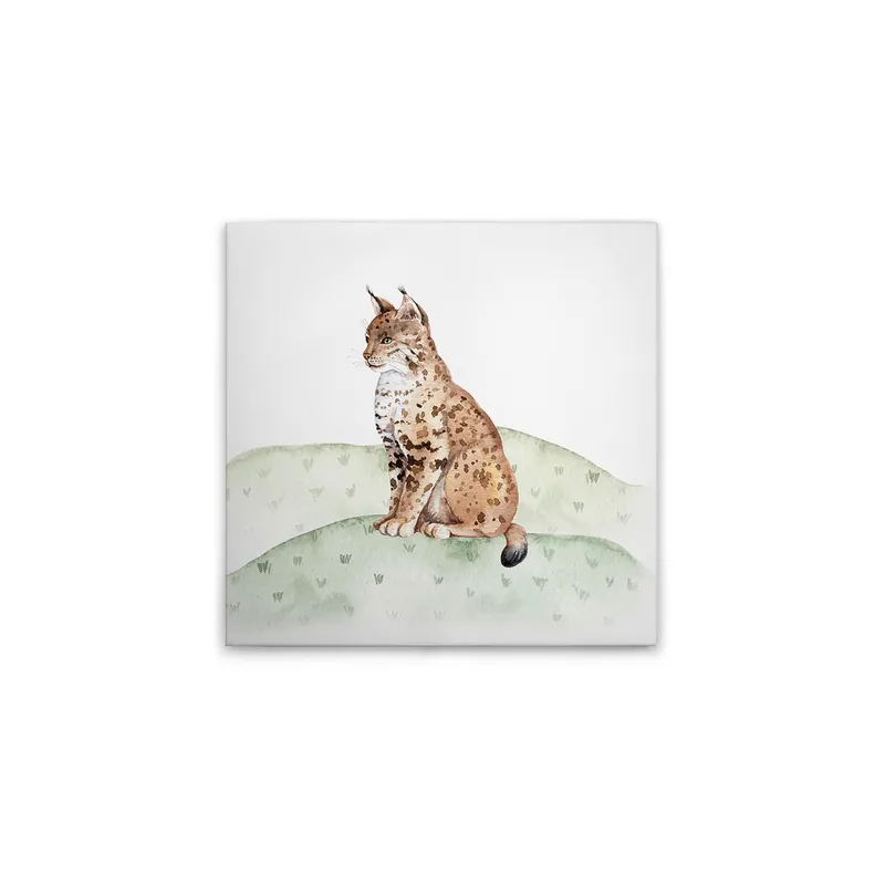 Top-Seller Tadessi Leinwandbild Waldtiere - 40 x 40 cm - M1-No.50621 - Keilrahmen in Braun Grün