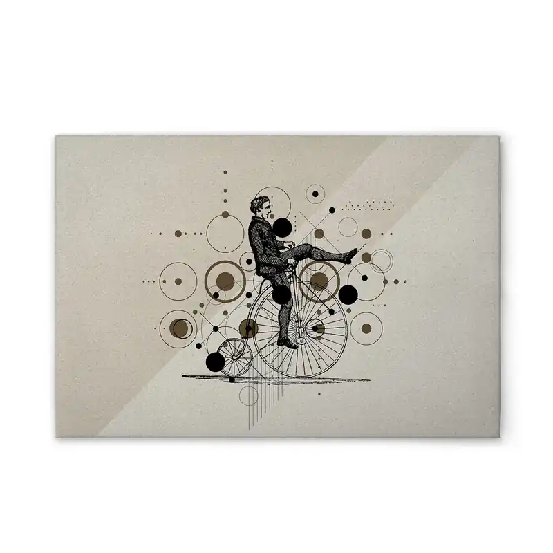 Beliebt Tadessi Leinwandbild Retro Fahrrad - 120 x 80 cm - M1-No.51275 - Keilrahmen in Beige Braun